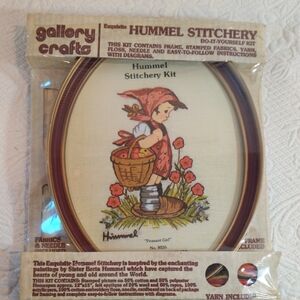 Gallery Crafts Hummel Stitchery Kit " Peasant Girl" Vintage 1975